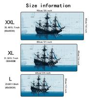 Nautical Map Mouse Pad Large Computer Office Game Table Mat Rubber AntiSlip Stitched Edge Keyboard Mats 90x40 Xxl Desk Pads 800x300x3mm