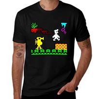 Manic Miner Scene Tshirt Minimalist Graphic Tee Shirt Tshirt 4XL black