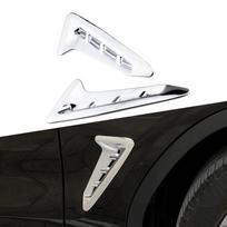 2Pcs Car Exterior Side Air Vent Trim Sticker Side Fender Cover for BMW X3 X4 G01 G02 2018 - 2022 Shark Gills Flow Accessories