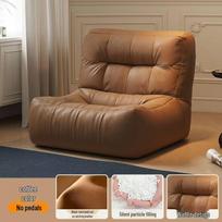 Retro Tatami Single Sofa Chair for Bedroom, Living Room, Balcony, or Leisure Spaces brown