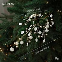 High-Grade Crystal Drop Tree Decoration with Beaded Strand & Pearl Shell Powder