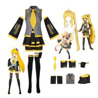 Anime Akita Neru Cosplay Kostiumas Perukas Rinkinys Akita Neru Kalėdos Helovino Šventės Kostiumas S black
