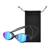 High-Definition Fashion Silicone Swim Goggles Anti Fog UV Protection Clear Vision Swimming Goggles for Men And Women2 Blue Bag black
