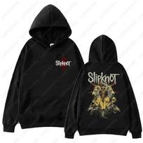 Naujas stilius Atvyko Vyriškas Juodas Slipknot Grafinis Džemperis su Gobtuvu – Nu Metal Grupės Spaudinys Per didelis Kirpimas Streetwear Megztinis laisvas kirpimas XL black