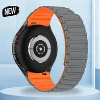 20 mm silikoninė magnetinė juostelė, skirta Samsung laikrodžiui Galaxy4 6 Classic 43 mm 47 mm 42 46 mm 6 5 4 44 40 mm be tarpų dirželis 5Pro 45 mm apyrankė Galaxy Watch 6 44mm pilka spalva