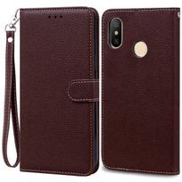 Dėl Redmi Note 6 Pro dėklo Xiaomi Redmi 6 Pro minkšto TPU odinio piniginės dėklo Xiaomi Redmi 6 dėklui Note 6 Pro atverčiamas dangtelis Fundas For Redmi 6 Pro black
