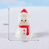Creative Bonsai Decor Micro Landscape Snow Scene Mini Santa Claus Figurines DIY Resin Christmas Ornaments Flower Pot white