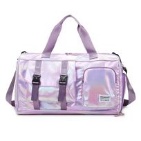 Large Capacity Foldable Duffel Bag Women's Waterproof Luggage Organizer Bag Dry Wet Separation Travel Shoulder Tote Bag Handbag