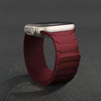 Magnetinis silikoninis dirželis Apple Watch juostoms ultra 2 3 49mm 44mm 40mm 41mm 46mm 42mm 45mm Apyrankė IWatch Series 11 9 8 7 SE 10 42 44 45 49 S10-46mm vyno raudonos spalvos