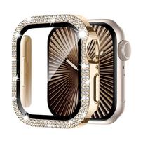 Cover For Apple watch Case 10 11 46mm 42mm 45mm 44mm 40 41mm Diamond Bumper Tempered Glass Screen Protector Series 9 7 SE 6 8 5 41mm Series 10 11 auksas