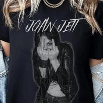 Joan Jett T Shirt Retro 1980s Style Band Vin 4XL black