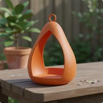Hanging Bird Feeder Easy to Suspend Outdoor Use Green oranžinė