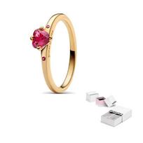 Pandora Gold Plated Rings Women's Gold 166574C01 48-Brand Original Box auksinė