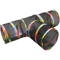 Indoor Cats Tunnel Tent Foldable Playtent Teaser Toy Physical Activity Tent Chew Resistant Playhouse for Pet Enriching