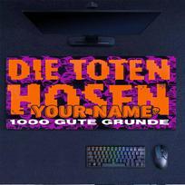 Custom Name,Die Toten Hosen Mouse Pad, Large Gaming Desk Mat, Non-slip XXL Mousepad for Laptop & Tablet, Mini PC Playmat with Stitched Edges 30cmx60cm(11.8x23.6inch) orange