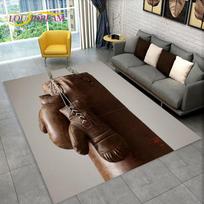 3D Bokso Pirštinės Boksininkas Kovos Plotas Kilimas Didelis, Kilimas Kilimas Svetainei Miegamajam Sofai Durų Kilimėlis Dekoracija, Vaikams Neslystantis Grindų Kilimėlis 40x60cm(15x23in) gray