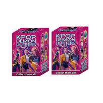 10Pcs/Set Q-version blind boxes K-pop Action Figure PVC Toy Derpys Saja Boys Rumi Mira Zoey Sussy Figurine Doll Designed For Fans Present pink