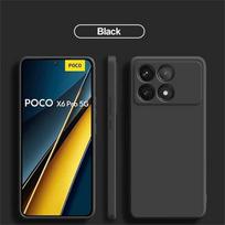 For Xiaomi Poco X6 Pro X6 G Case Liquid Silicone Phone Cases For Xiaomi Poco X6 Pro PocoX6 Pro G Protect Soft Cover For Poco X6 black