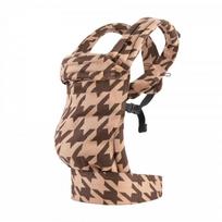 Ergonomiška nešioklė-kuprinė kūdikiams 3-36 mėn. Reguliuojama klubų atrama Pečių dirželiai Visasezonis Medvilnės ir lino dizainas Large bird pattern coffee S18