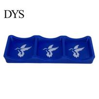 American Mahjong Tray Tile Exchanger & Dice Tray, Organizer PLA Stand with 3 Grooves, Essential Accessory for Players mėlyna