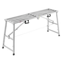 VEVOR Darbinė platforma, 4 laipsnių reguliuojamas aukštis, Sulankstomos lydinio plieno kopėčios, Nešiojama pastolių platforma, 800 svarų apkrovos talpa 167 x 51.5 x 80 cm