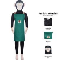 Itališkas „Brainrot“ Cosplay Kostiumas iš Poliesterio Medžiagos Anime Vaidmenų Žaidimams Monkey,Adult 160cm black
