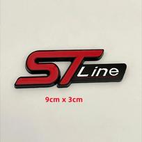 3D Metal ST Line Logo Car Emblem Sticker Trunk BHFUY2 Badge For Ford Kuga MK3 MK4 S Max Focus Puma Fiesta Accessories