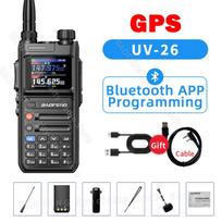 Baofeng UV26 Walkie Talkie GPS Multi Band Bluetooth Programming Recording Wirless Copy Frequency Type-C Long Range Two Way Radio US