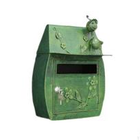 European Design Mailbox Waterproof Decorative Iron Vintage Mail žalia
