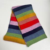 Gentle Korean version of the atmosphere, warm and versatile, contrasting stripes, including knitted scarves, female autumn and winter couple scarves red