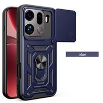 Camera Lens Protect Coque For OPPO Find X9 X9Pro 5G Case Car Magnetic Metal Ring Stand Back Cover for Oppo Find X9 Pro X 9 Funda OPPO Find X9 Pro mėlyna