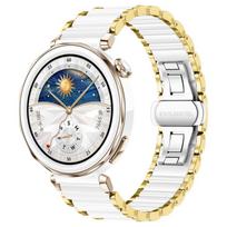 True Ceramic Stainless Steel Watch Band for Huawei Watch GT7 41mm / GT6 41mm, Adjustable Replacement Wrist Strap, Strap Only For Huawei Watch GT 7 41mm / GT 6 41mm beige