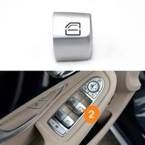 Automobilio lango pakėlimo jungiklio mygtuko dangtelio pakeitimas Mercedes Benz C E GLC S klasėms W205 W253 W213 W293 W222 gray