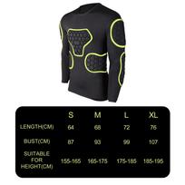 EVA Foam Padded Long Sleeve Goalkeeper , Versatile Rib Guard for Sports, Chest And Elbow Protector Size S