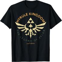 The Legend Of Zelda Hyrule Kingdom Tri Force Poster T-Shirt XL juoda