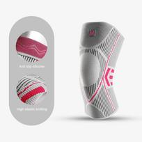 1Pcs High Elastic Knee Pads for Outdoor Sports Mountain Climbing Hiking Anti Slip Meniscus Injury Prevention for Men Women M pilka