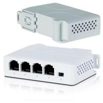 Rosfix Extender Repeater POE DIN TH35 – 1x IN 3x OUT | Gigabit 1000Mbps | 25W, 100m Zasięg, Kompaktowy Montaż na Szynę DIN