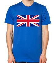 Union Jack Flag Map T-Shirt Men Ladies Unisex Top 3XL įvairiaspalvis