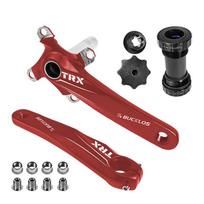 BUCKLOS Mountain Bike Crankset 2*10S 3*9S 3*10S MTB Crankset Double Triple Speed Bicycle Integrated Crank Set 104/64BCD Cranks RED 3x10S black