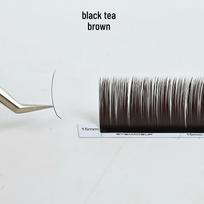 Black Tea Camellia Eyelash Adhesive & Double Eyelid Glue: National Style Curl, LC Baby Gentle False Eyelashes Multi-Pick 9mm black