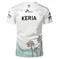 Naujas T1 E-sporto klubas Faker Specialus riboto leidimo League Of Legends T1 Madingi 3D marškinėliai Žaidimų sportiniai Unisex viršutiniai drabužiai Vyriški drabužiai 6XL white
