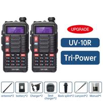 2 Stuks Baofeng Uv 10r Professionele Walkie Talkies High Power Dual Band 2 Way Cb Ham Radio Hf Transceiver Vhf Uhf Bf UV-10R Nie EURO