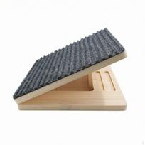 Wooden Pet Ramp Stair Adjustable Height Foldable with AntiSlip Surface Portable for Small gray