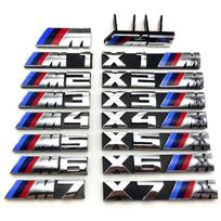 BMW M logotipo lipdukas priekinėms grotelėms X1 X2 X3 X4 X5 X6 F48 G01 E84 E83 F39 F10 F30 G11 G07 G86 G80 G60 E60 E46 3D Automobilio priekinių grotelių emblema X1M