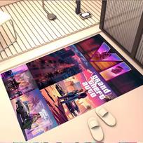 Grand Theft Auto VI Print Rug, Washable Floor Carpet, For Entryway Dorm Laundry Room Office Study, Home Decor Birthday Christmas Gift 50cmx80cm