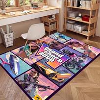 Grand Theft Auto VI Print Rug, Washable Floor Carpet, For Entryway Dorm Laundry Room Office Study, Home Decor Birthday Christmas Gift 80cmx120cm