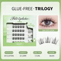 Self Adhesive Lashes No Glue Needed Reusable Under Eyelash Korean / Makeup Diy Individual Manga Lash Clusters