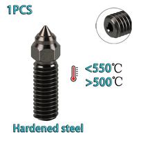 Nozzles For Creality Ender 3 V3 KE K1/K1 MAX Brass Plated Copper Hardened Steel 0.2/0.4/0.6/0.8/1.0mm Hight Flow Nozzles 0.6mm