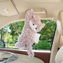 Cute Cat Car Hanging Tissue Box Creative Car Tissue Holder 1PC white