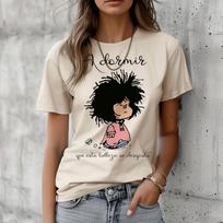 Mafalda marškinėliai moterims manga harajuku marškinėliai moteriški komiksų juokingi manga drabužiai M white